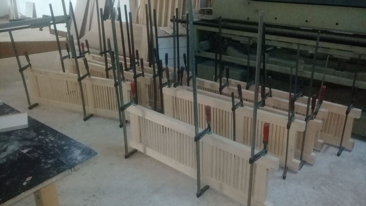 Warshati workshop, door panels in production